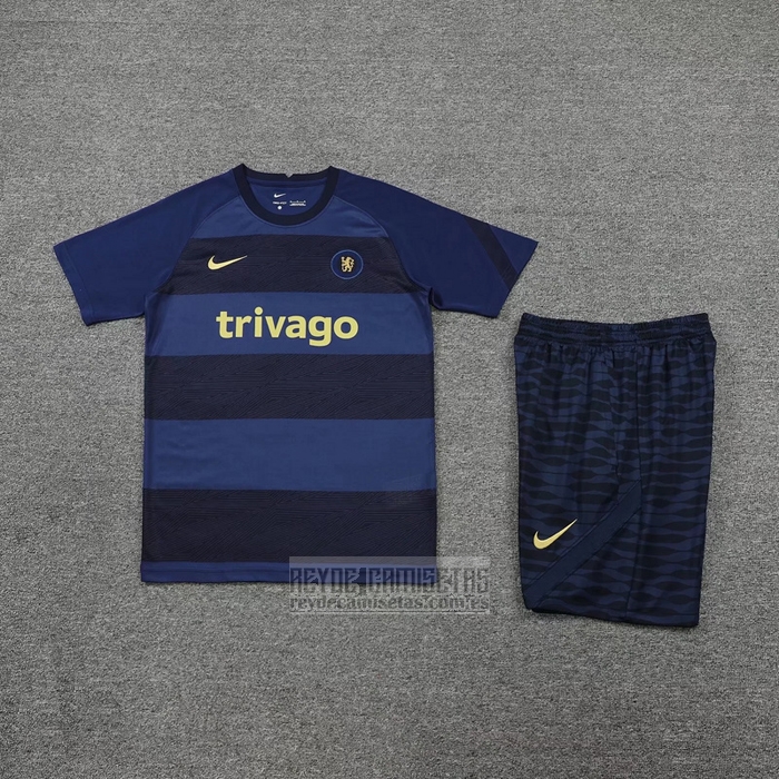 Chandal del Chelsea Manga Corta 2022-2023 Azul Oscuro - Pantalon Corto